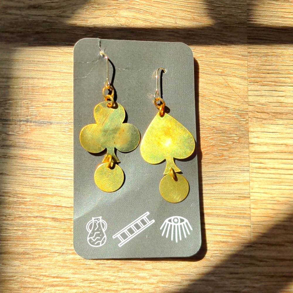 While Odin Sleeps Club & Spade Earrings